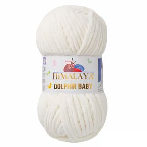 Strickfein Himalaya Dolphin Baby super Bulky Chenille Garn Wolle strickgarn 100 gr 80308 - naturWeiß