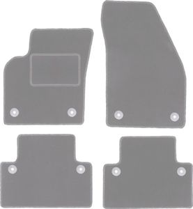 Dywaniki samochodowe szare do Volvo S40 II (2004-2012) sedan welurowe, popielate