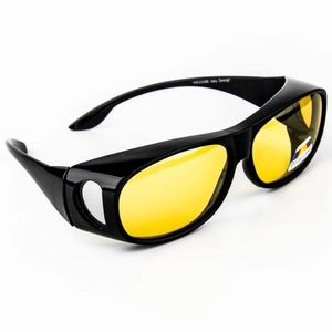 2er Pack Überzieh Nachtsichtbrille für Autofahrer, für Brillenträger, getönte polarisierende Gläser, gemäß ISO Norm, Schwarz/Gelb