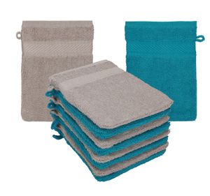 Betz Waschhandschuhe Waschlappen PALERMO 100% Baumwolle Größe 16x21 cm Farbe petrol-stone
