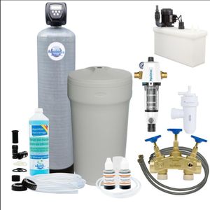 Wasserenthärtungsanlage Entkalkungsanlage MEC400 TOP-Line Wasserenthärter mit freistehendem Solebehälter + Set 6