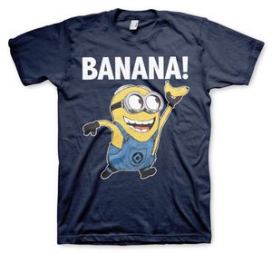Minions - Banana! T-Shirt - Large - Navy