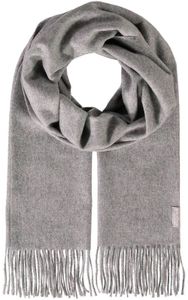 FRAAS Schal Pure Cashmere Scarf with Fringes Mid Grey grau