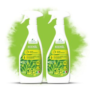 LERAVA® Neemöl für Pflanzen - Gebrauchsfertiges Spray - Neemöl Schädlingsbekämpfung 100%- Ideal gegen Trauermücken - 2 x 700ml