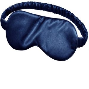 INF Maska na spaní z umělého hedvábí s elastickými pásky Tmavě modrá