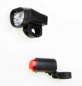 Filmer 40.212 LED Fahrrad Beleuchtungsset 1 Watt 30 LUX Lampe + Rücklicht