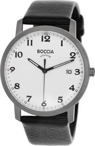 Boccia 3618-01 Herren-Armbanduhr, Titan-Gehäuse, Leder-Armband Boccia 3618-01 Herren-Armbanduhr, Titan-Gehäuse, Leder-Armband