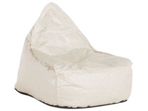 BELIANI Sitzsack Beige 73 x 75 cm Tropf Design Komfortable Sitzfläche antiallergische Füllung Leicht