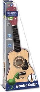 Bontempi Detská drevená gitara so 6 strunami čierna 55 cm