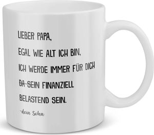 22Feels Papa Geschenk von Sohn Vatertag Vater Tasse Geburtstag Weihnachten Kaffeetasse Männer Herrentag Geschenkidee