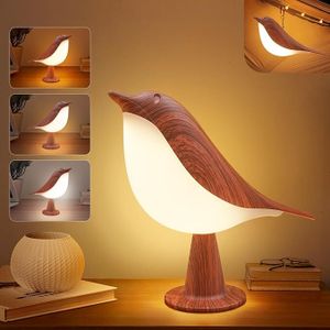 15cm Redwood Vogel LED Nachtlicht,3 Farbtemperatur Berühren Sie,USB Aufladung,Nachttischlampe Touch-Atmosphäre,Aroma -Diffusor,Campinglichter