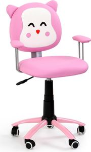 Halmar Kinderstuhl auf Rädern mit Armlehnen Kätzchen - rosa / weiß Halmar Kinderstuhl auf Rädern mit Armlehnen Kätzchen - rosa / weiß