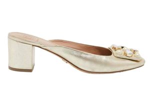 Buty damskie Tory Burch Vail 55mm Mule złote klapki  36,5