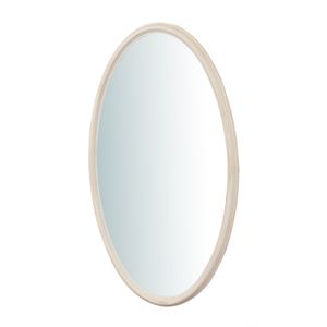 Spiegel oval 122x4,5x72 cm, Vintage wand spiegel, Wandspiegel oval, Weiß