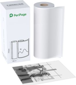 PeriPage 77 x 30 mm průsvitná fotografická samolepka termopapír bez BPA lepicí papír voděodolný olejivzdorný třecí odolný pro kapesní termotiskárnu PeriPage A9 / A9s / A9 Pro / A9 Max / A9s Max Mini BT