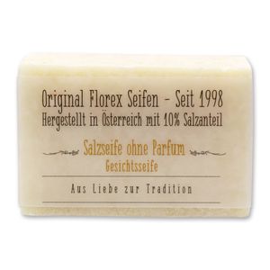 Florex Salz-Seife mit 10% Salzanteil speziell für Gesicht und Dusche 9241S4 Feuchtigkeitsregulierend für beanspruchte empfindliche Haut ohne Parfüm