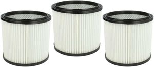 vhbw 3x Faltenfilter kompatibel mit Parkside PNTS 35/5(E/S), 30/9 E Staubsauger - Patronenfilter, Weiß