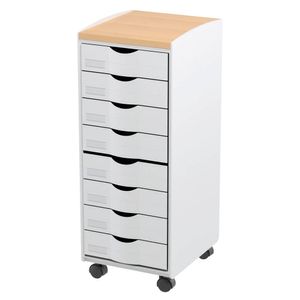 PAPERFLOW Rollwagen 8 Schübe grau / buche