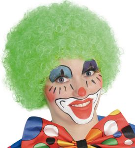 Clown Perücke Grün gelockt Karneval Fasching Halloween Party Cosplay