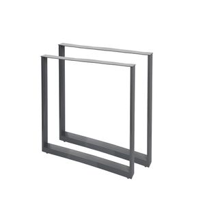 Design Tischkufen Tischgestell Tischbeine 2er Set 40 x 43 x 8cm (BxHxT), Anthrazit 370202