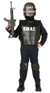 Polizei Swat Kostüm für Kinder, Größe:140/146