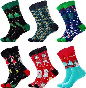 ASKSA 6ks vánočních ponožek, barevné vzorované, velikost 39-46