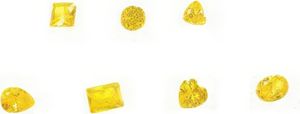 Sztuczny kamień DIY 2x3~13x18mm, Złota cyrkonia, Zestaw 7 różnych kształtów
