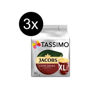 TASSIMO Kapseln Jacobs Caffè Crema Classico XL aromatisch T Discs 3x 16 Getränke