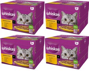 Whiskas Multipack 1+ Geflügel Auswahl in Sauce 96 Portionsbeutel à 85g (4-er Pack)