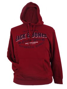 Kapuzen Sweatshirt von Jack & Jones in bordeaux, Größe:6XL