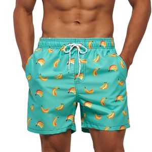 Männer Badehosen Bermuda Shorts Schnelltrocknende Badeshorts Strandkleidung Hosen,Farbe:Grün,Größe:XL