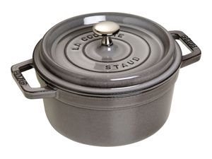 Staub La Cocotte 20cm rund, Graphit-grau, Gusseisen