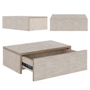 Premium Nachttisch Wandregal Kommode Wandboard Nachttischschrank mit einer Schublade schwebend hängend Eiche
