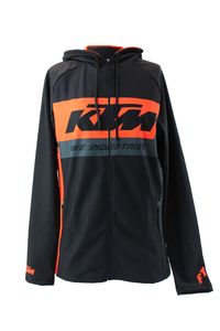 KTM Hoodie, Sweat Jacke, Sweater, Zip Jacke, schwarz orange grau mit Kapuze und Seitentaschen, Größe S, M, L, XL, XXL, Größe:L