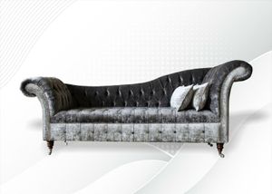 JV Möbel Chesterfield Chaise Lounge
