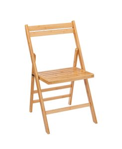 Bambus Klappstuhl natur - 78 x 44 cm - Küchen Stuhl klappbar ausHolz - klassischer Holzstuhl für den Hausgebrauch