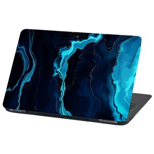 Laptop Folien Cover 13-14 Zoll 24x34cm LP74 blauer Marmor Aufkleber Schutzlaminat Laptop Notebook Sticker Folie Schutzhülle Skin