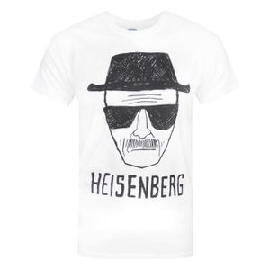 Breaking Bad offizielles Herren Heisenberg Sketch T-Shirt NS4994 (2XL) (Weiß)