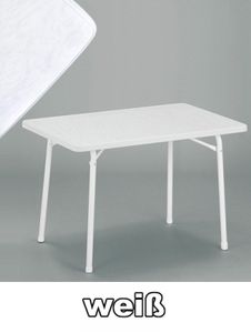 SIEGER Gartentisch klappbar 115 x 70 cm weiß Stahl