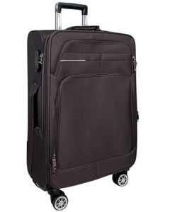 My Travel Bag 3090 Stoffkoffer 4-Rollen Trolley Koffer Reisekoffer Tasche Reisetasche Leicht Coffee XL