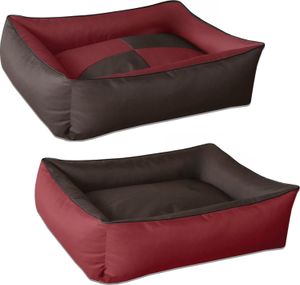 Pelíšek pro psy 2v1,(D) cca 80x65x18cm, SULTAN (červená/hnědá)