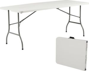 Albatros Buffettisch Klapptisch weiß – robuste Konstruktion klappbar und hohe Tragkraft –für bis zu 10 Personen – für Bierzelt mit Tragegriff