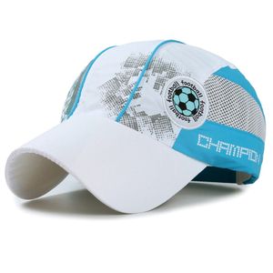 1 Stück Weiß Sommer Kappen Fußball Snapback Baseball Cap Baseballmütze für Kinder Jungen Mädchen Atmungsaktiver