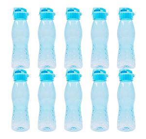 10 Stück culinario Trinkflasche Flip Top, BPA-frei, 700 ml Inhalt, hellblau