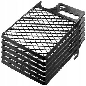 KADAX Abstreifgitter "Lavik", Farbgitter aus Kunststoff, Malergitter für Farbe, Schwarz, 215 mm, 6 Stück
