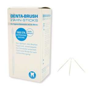 Denta Brush Sticks - Gastrobox 1000 Stück Zahnstocher