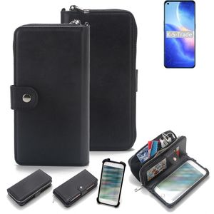 K-S-Trade 2in1 Handyhülle Schutzhülle kompatibel mit Oppo Find X3 Lite  & Portemonnee Cover Handy Hülle Case Etui Geldbörse Wallet Bookstyle