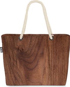 VOID Wallnussholz Strandtasche Shopper 58x38x16cm 23L XXL Einkaufstasche Tasche Reisetasche Beach Bag