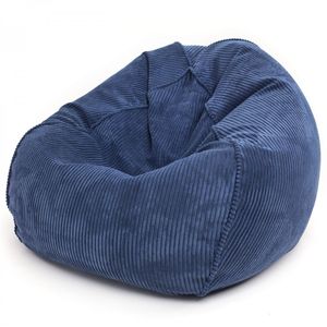 Kreslo Pouffe Sack Corduroy - mäkké a pohodlné - moderné - farba: SZ95 Blue