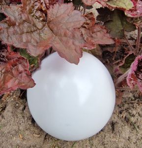 Dekorationskugel 15 cm Edelstahl weiß matt gebürstet Dekokugel Gartenkugel Gartendeko